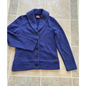 Merrell button Fleece sweater‎ Front Buttons Purple Women size: M
